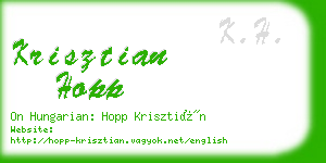 krisztian hopp business card